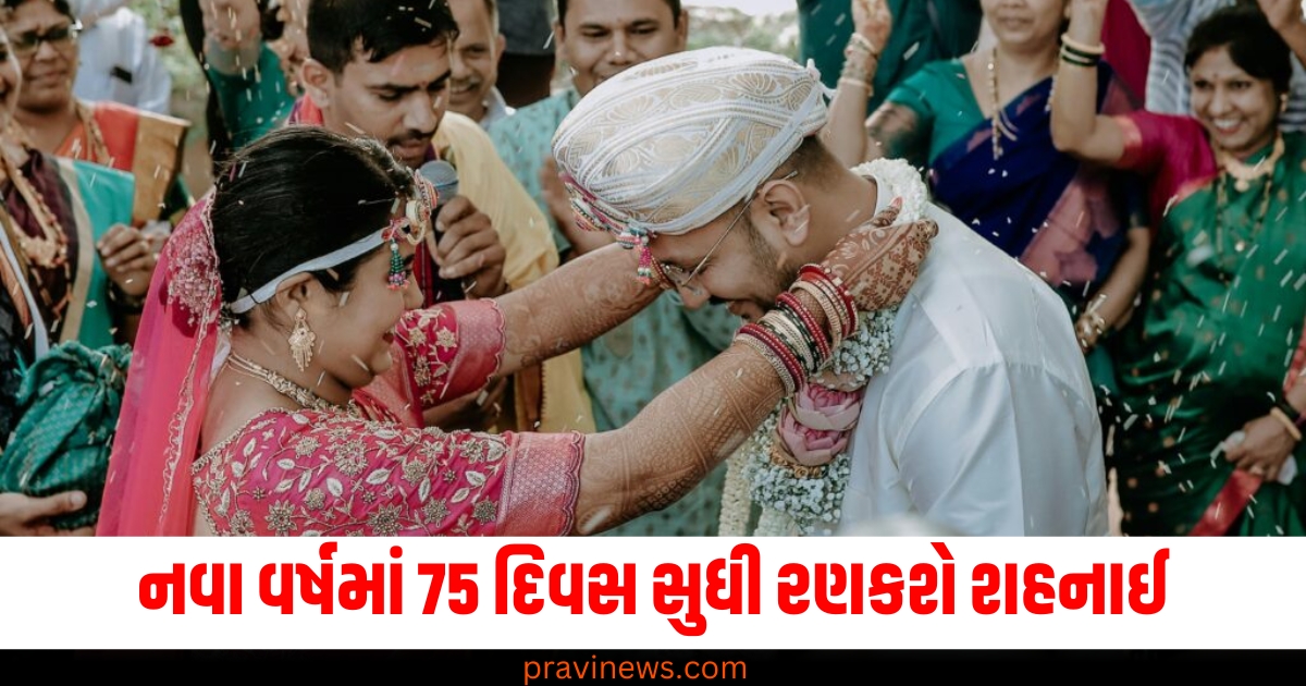 નવા વર્ષમાં 75 દિવસ સુધી રણકશે શહનાઈ, જુઓ શુભ લગ્ન તારીખોનું કેલેન્ડર https://www.pravinews.com/religion/shubh-vivah-dates-2025-hindu-wedding-dates-in-new-year-january-to-december-check-marriage-calendar-17110