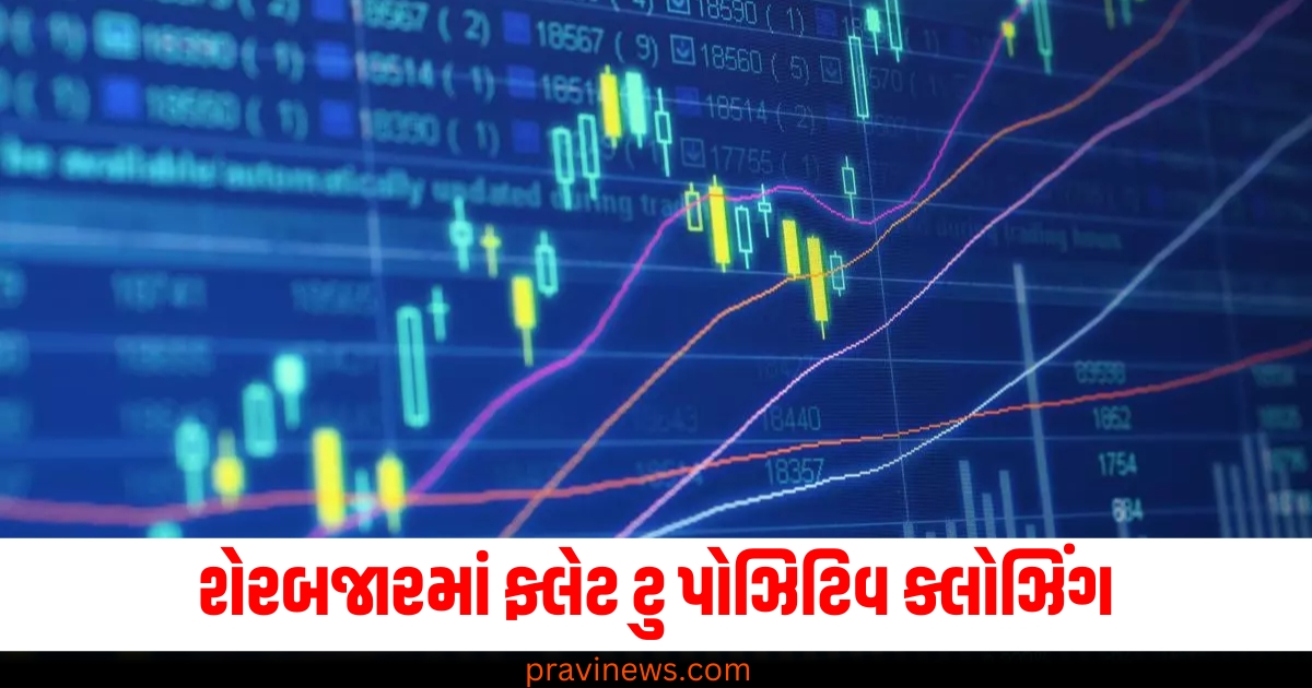 શેરબજાર (Stock market), ફ્લેટ ટુ પોઝિટિવ (Flat to positive), ઓટો (Auto), ફાર્મા સેક્ટર (Pharma sector), તેજી (Growth/Boost),