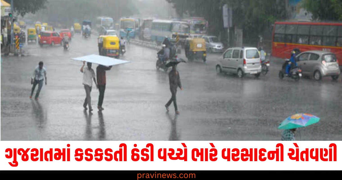 ગુજરાત હવામાન (Gujarat weather), અચાનક પલટો (Sudden change), કડકડતી ઠંડી (Bitter cold), ભારે વરસાદ (Heavy rainfall), ચેતવણી (Warning),