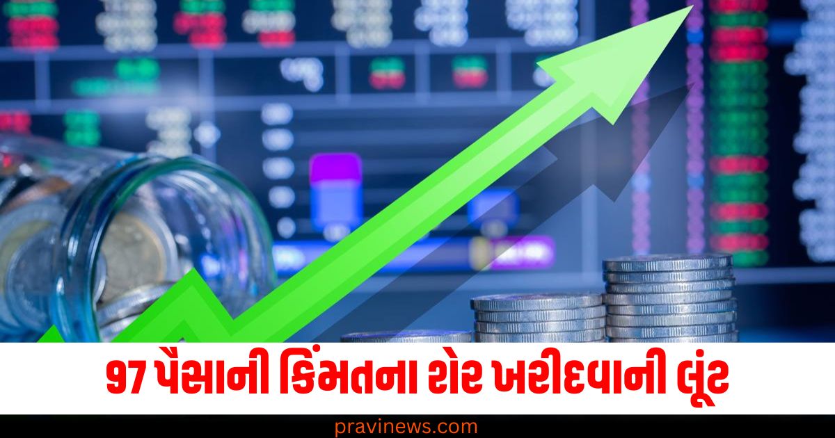 97 પૈસા,(97 paise), શેર,(Shares), કિંમત, (Price), ખરીદવાની લૂંટ, (Buying opportunity),