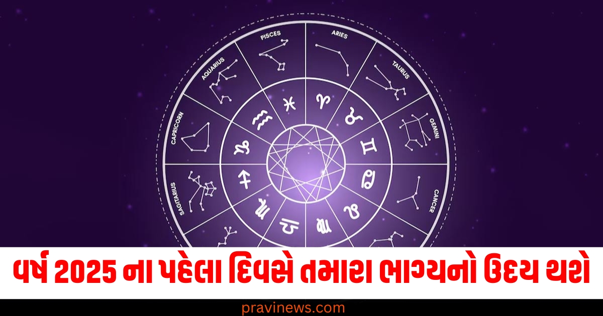 વર્ષ 2025, (Year 2025), પહેલો દિવસ, (First day), ભાગ્યનો ઉદય, (Rise of luck) જાણો, (Know), 12 રાશિઓ, (12 zodiac signs), રાશિફળ, (Horoscope),