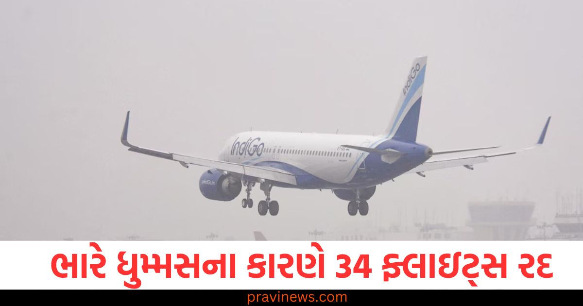 કોલકાતામાં ધુમ્મસ (Fog in Kolkata), 34 ફ્લાઇટ્સ રદ (34 flights canceled), હંગામો (Ruckus), મુસાફરો (Passengers), એરપોર્ટ પર (At the airport), ધુમ્મસના કારણે (Due to fog),