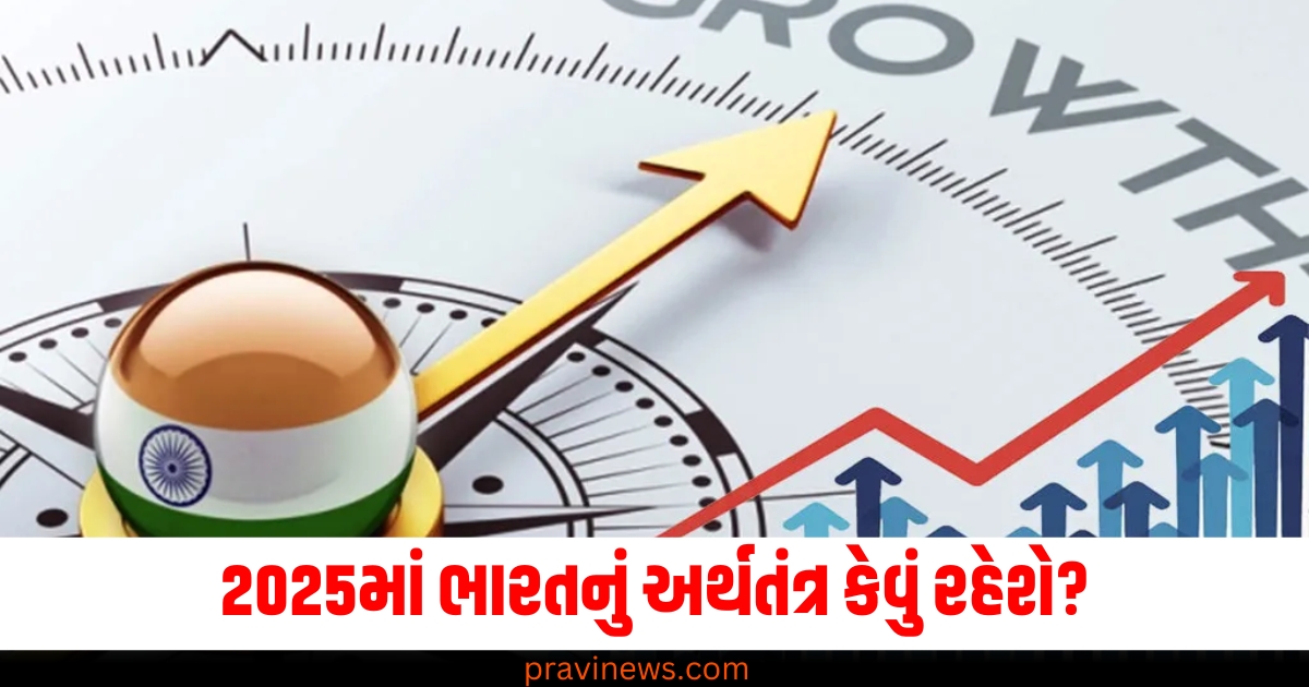 2025માં ભારતનું અર્થતંત્ર, (India's economy in 2025), આર્થિક સ્થિતિ, (Economic situation), વધતા પડકારો, (Increasing challenges), વિશ્વ આર્થિક દૃષ્ટિ, (Global economic perspective),