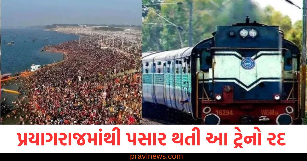 પ્રયાગરાજમાંથી પસાર થતી આ ટ્રેનો રદ કરવામાં આવી, મુસાફરી કરતા પહેલા યાદી તપાસો, પ્રયાગરાજમાંથી પસાર થતી રદ ટ્રેનો, મુસાફરી પહેલા ચકાસો ટ્રેનની યાદી, પ્રયાગરાજની ટ્રેનો રદ, મુસાફરી પહેલા રદ થયેલી ટ્રેનોની યાદી જુઓ, પ્રયાગરાજમાંથી પસાર થતી રદ ટ્રેનો, મુસાફરી માટે ટ્રેન ચકાસી લો,