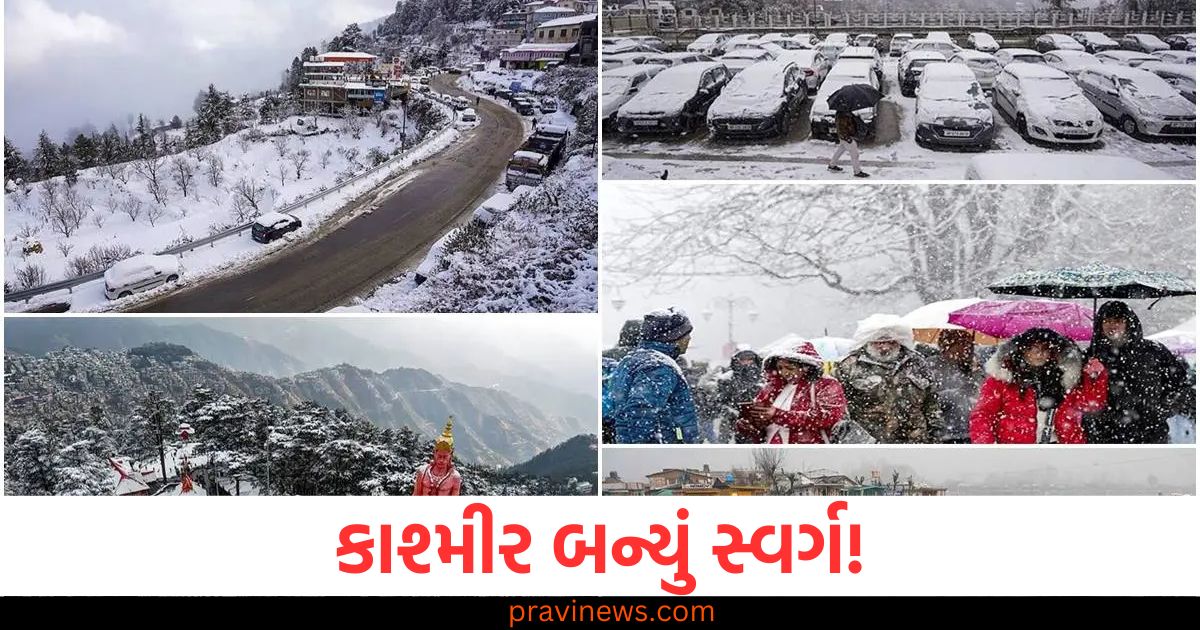 કાશ્મીર, (Kashmir), સ્વર્ગ, (Paradise), પ્રયાણીઓ, (Tourists), બરફીલા વાતાવરણ, (Snowy weather),