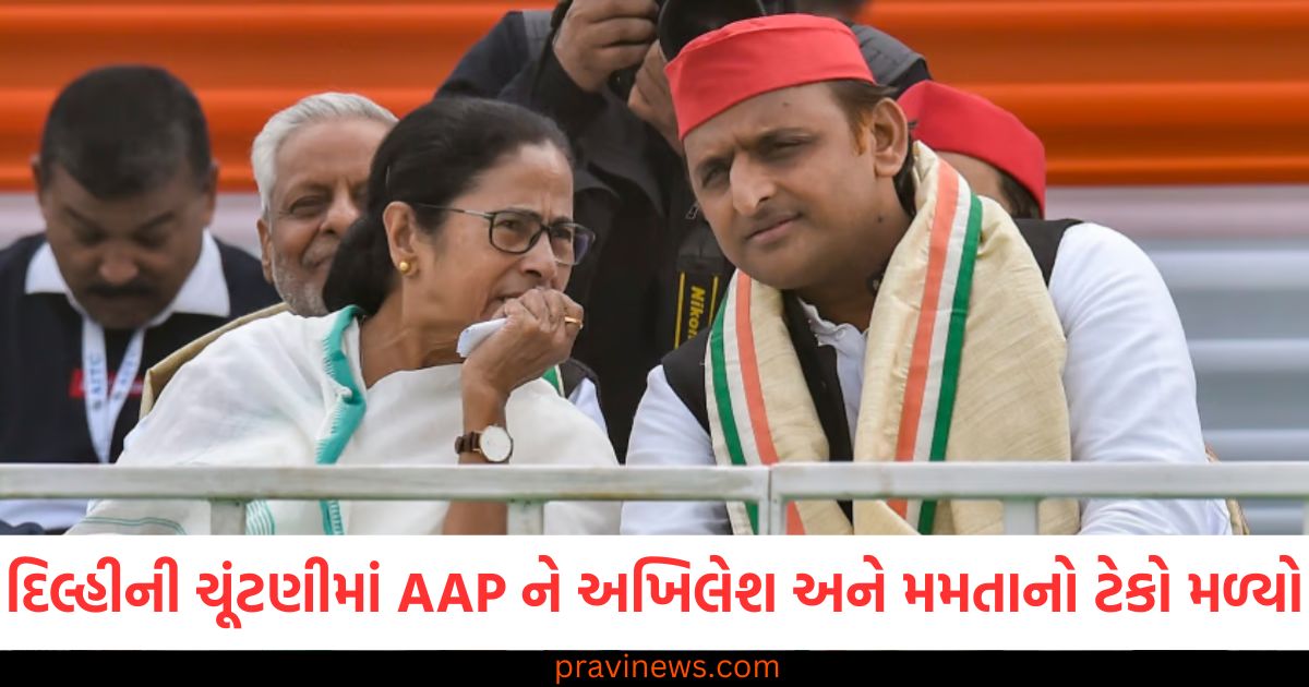 Delhi Assembly Elections, (દિલ્હી વિધાનસભા ચૂંટણી), AAP Support ,(AAPને સમર્થન), Akhilesh Yadav, (અખિલેશ યાદવ), Mamata, Banerjee (મમતા દીદી), Congress, (કોંગ્રેસ),