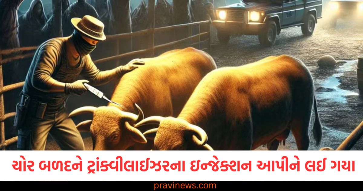 મહારાષ્ટ્રમાં ચોરો બળદને ટ્રાંક્વીલાઈઝરના ઇન્જેક્શન આપીને લઈ ગયા , જાગૃત ગ્રામજનોએ આ રીતે ચોરી નિષ્ફળ બનાવી! https://www.pravinews.com/world-news-in-gujarati/four-arrested-for-attempting-to-steal-cattle-using-tranquilizer-in-yeoor-109833