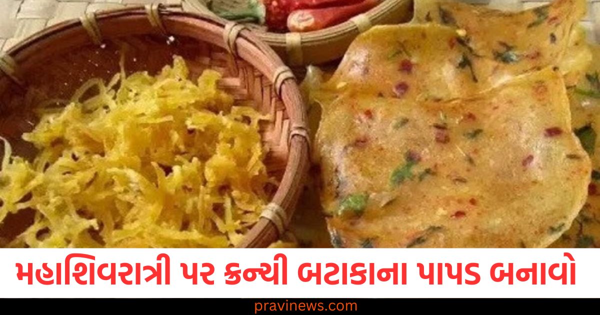 મહાશિવરાત્રી પર સ્વાદિષ્ટ ક્રન્ચી બટાકાના પાપડ બનાવો અને ખાઓ, ઉપવાસની રેસીપી નોંધી લો https://www.pravinews.com/food/page/4