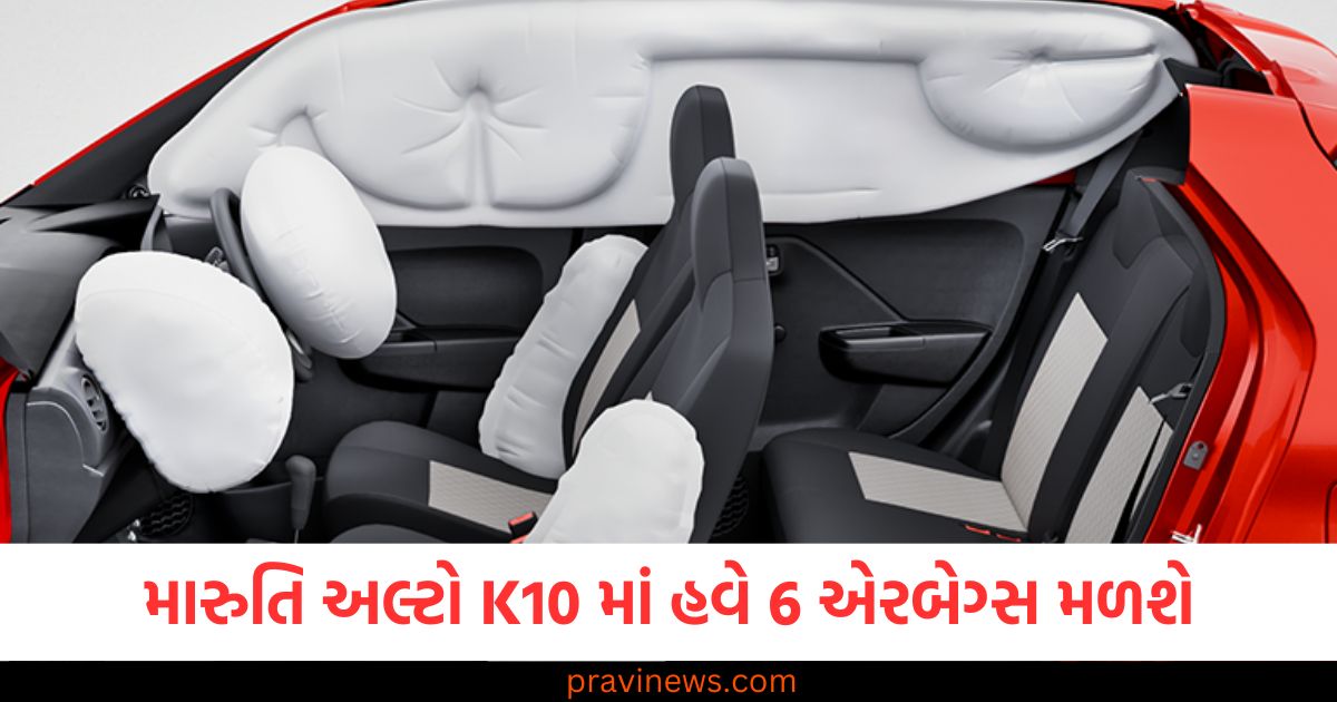 મારુતિ અલ્ટો K10 માં હવે 6 એરબેગ્સ મળશે, કિંમતમાં આટલો મોટો ફેરફાર https://www.pravinews.com/automobile/spark-plug-to-coolant-and-battery-life-how-to-fit-car-in-winter-season-96731